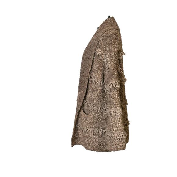 Universal Threads brown fringe loop chunky open front cardigan size Small - Picture 2 of 16